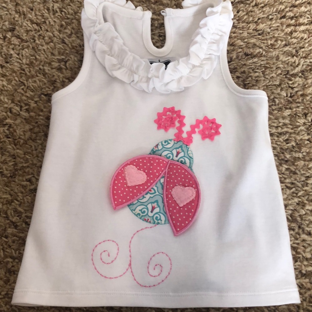 NWOT two piece mud pie ladybug outfit 2T